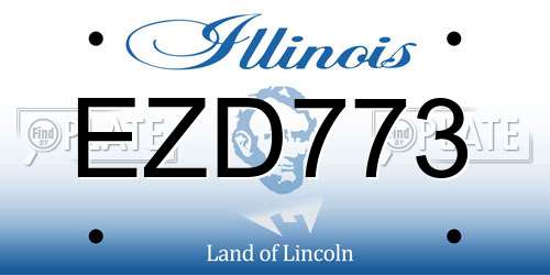 EZD773 Illinois License Plate