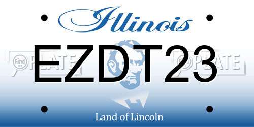 EZDT23 Illinois License Plate