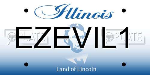 EZEVIL1 Illinois License Plate