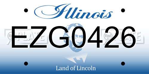 EZG0426 Illinois License Plate