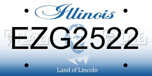 EZG2522 Illinois License Plate