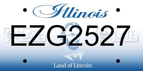 EZG2527 Illinois License Plate