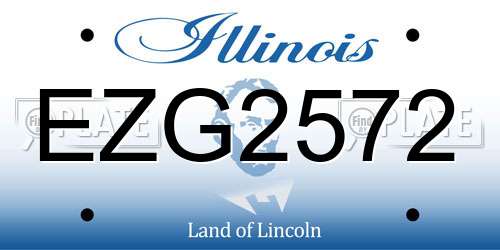 EZG2572 Illinois License Plate