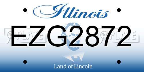 EZG2872 Illinois License Plate
