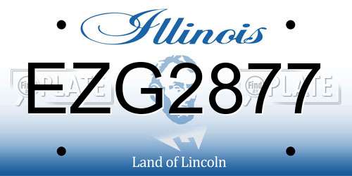 EZG2877 Illinois License Plate