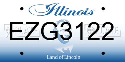 EZG3122 Illinois License Plate
