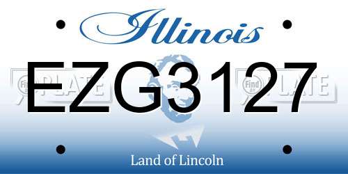 EZG3127 Illinois License Plate