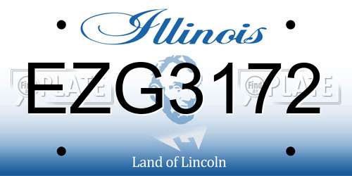 EZG3172 Illinois License Plate