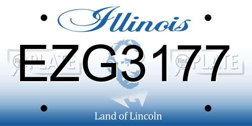 EZG3177 Illinois License Plate