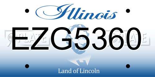 EZG5360 Illinois License Plate