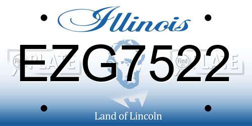EZG7522 Illinois License Plate