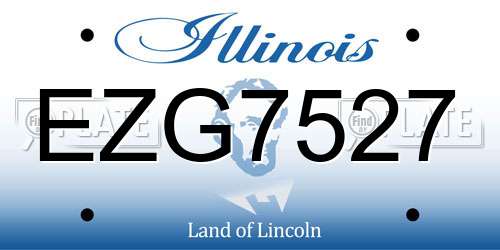 EZG7527 Illinois License Plate