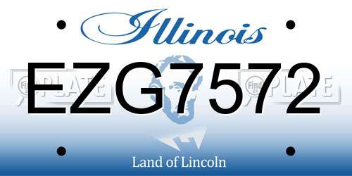 EZG7572 Illinois License Plate