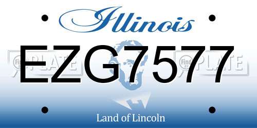 EZG7577 Illinois License Plate