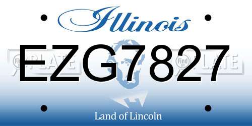 EZG7827 Illinois License Plate