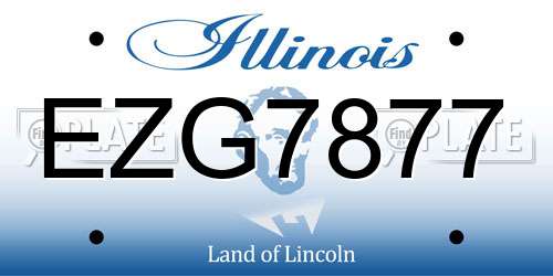 EZG7877 Illinois License Plate