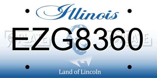 EZG8360 Illinois License Plate