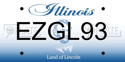 EZGL93 Illinois License Plate