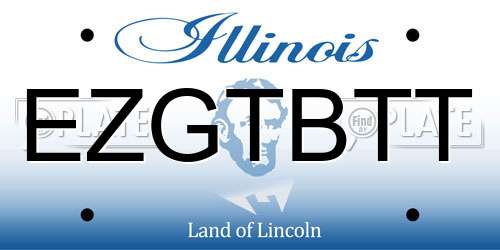 EZGTBTT Illinois License Plate