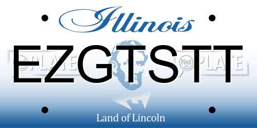 EZGTSTT Illinois License Plate