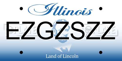 EZGZSZZ Illinois License Plate