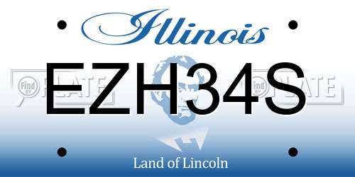EZH34S Illinois License Plate