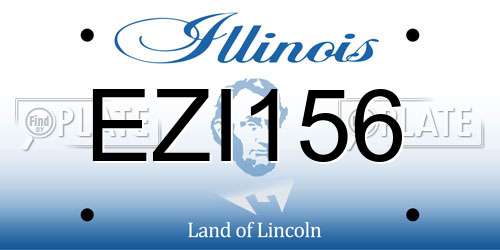 EZI156 Illinois License Plate