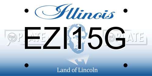 EZI15G Illinois License Plate
