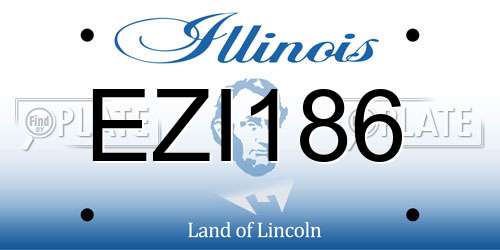 EZI186 Illinois License Plate