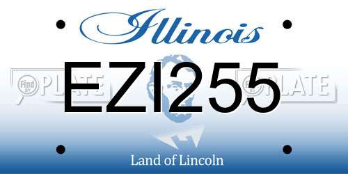 EZI255 Illinois License Plate