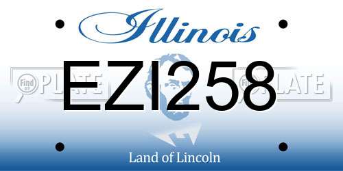 EZI258 Illinois License Plate