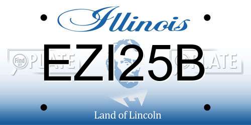 EZI25B Illinois License Plate