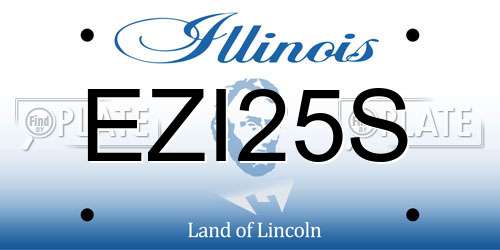 EZI25S Illinois License Plate