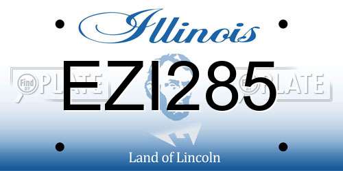 EZI285 Illinois License Plate