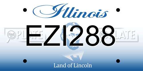 EZI288 Illinois License Plate
