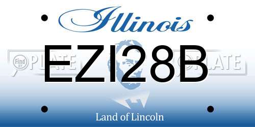 EZI28B Illinois License Plate