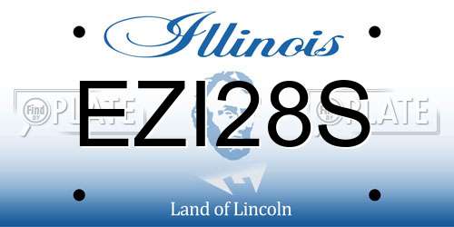 EZI28S Illinois License Plate