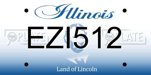 EZI512 Illinois License Plate