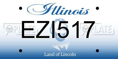 EZI517 Illinois License Plate