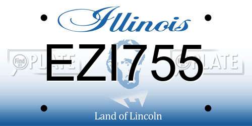 EZI755 Illinois License Plate