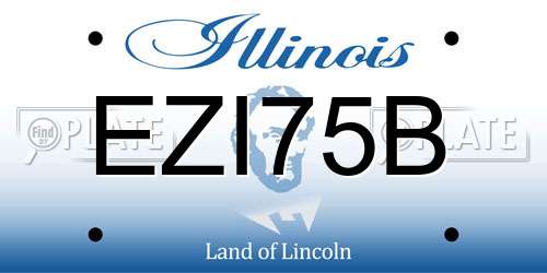 EZI75B Illinois License Plate