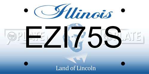 EZI75S Illinois License Plate