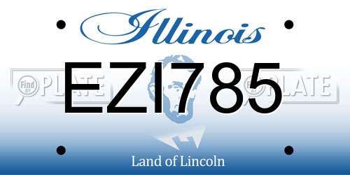 EZI785 Illinois License Plate