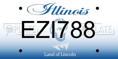 EZI788 Illinois License Plate