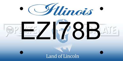 EZI78B Illinois License Plate
