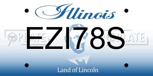 EZI78S Illinois License Plate