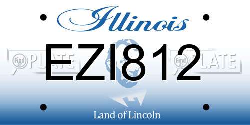 EZI812 Illinois License Plate