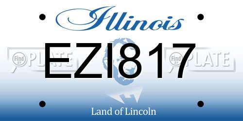 EZI817 Illinois License Plate