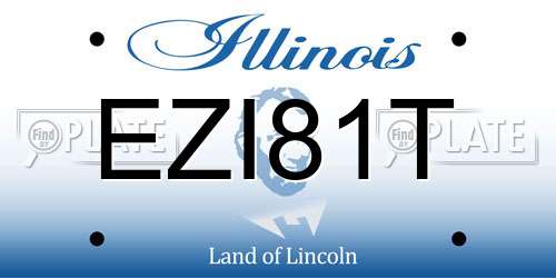 EZI81T Illinois License Plate