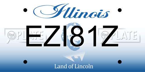 EZI81Z Illinois License Plate